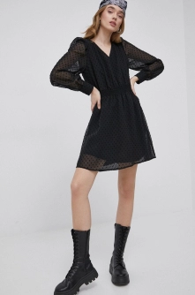 Only rochie culoarea negru, mini, evazati