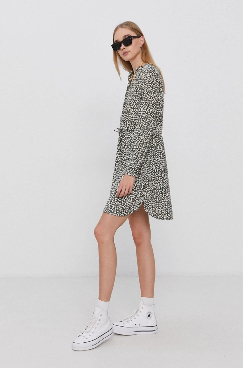 Only Rochie culoarea verde, mini, evazata