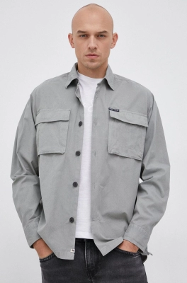 Pepe Jeans Cămașă din bumbac Phil bărbați, culoarea verde, cu guler clasic, regular