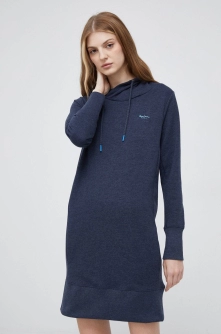 Pepe Jeans rochie culoarea albastru marin, mini, drept