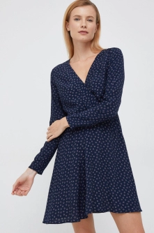 Pepe Jeans rochie culoarea albastru marin, mini, evazati
