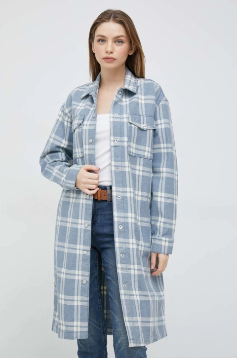 Pepe Jeans rochie jeans Scout culoarea gri, mini, drept