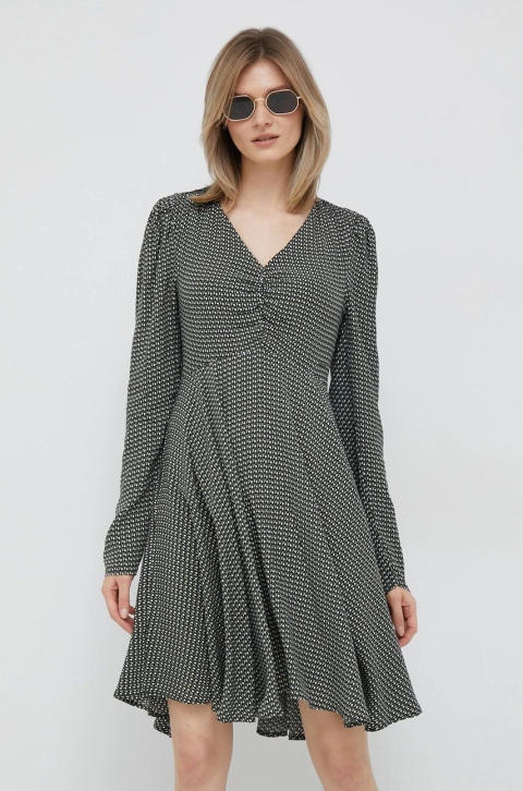 Pepe Jeans rochie Leonor culoarea negru, mini, evazati