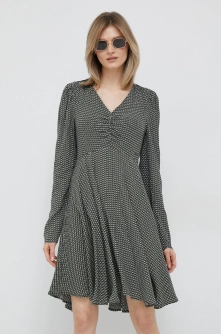 Pepe Jeans rochie Leonor culoarea negru, mini, evazati