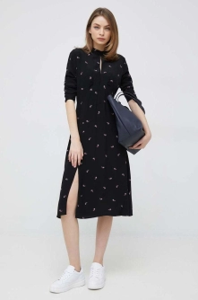 Pepe Jeans rochie Pachi culoarea negru, midi, drept