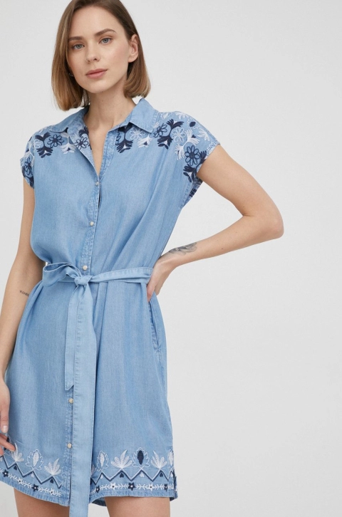 Pepe Jeans rochie Rio mini, drept