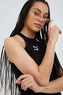 Puma rochie 533453 culoarea negru, mini, mulata