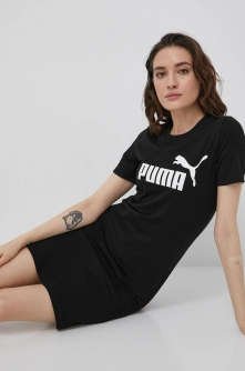 Puma rochie 848349 culoarea negru, mini, mulata