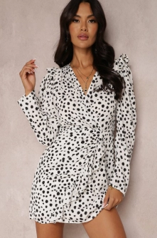 Rochie Albă cu negru