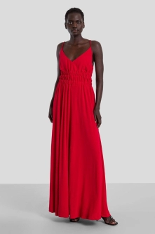 rochie culoarea rosu, maxi, evazati