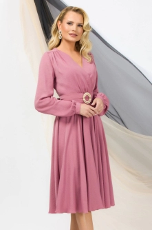 Rochie de ocazie rose Pretty Girl in clos cu catarama pretioasa