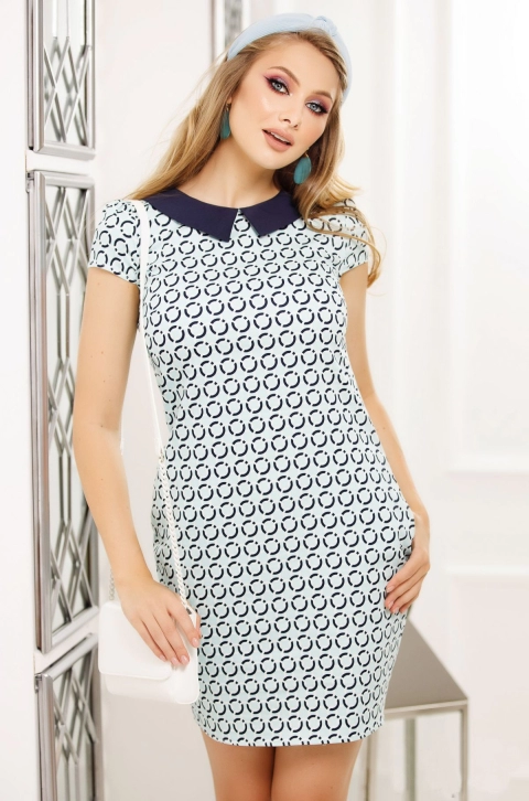 Rochie Fofy din bumbac cu imprimeu cercuri