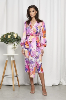 Rochie Giorgina Ciclam Floral