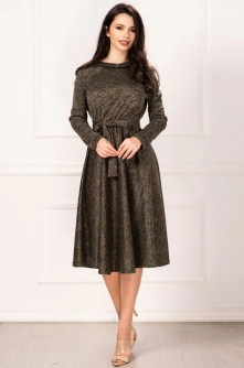 Rochie Mady de zi kaki din jerse in clos