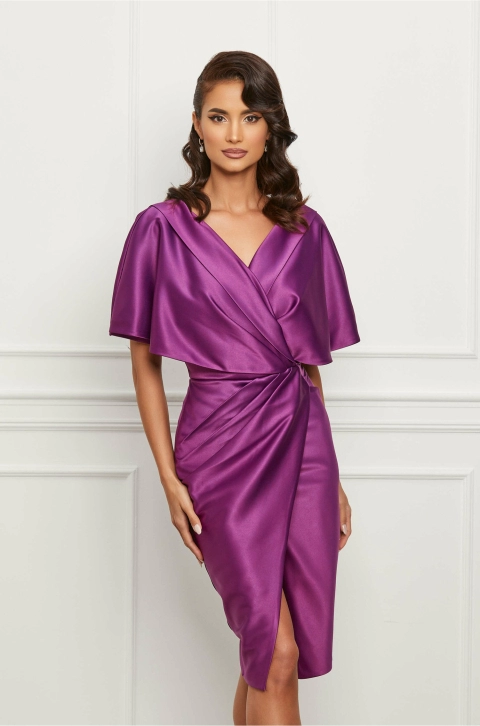 Rochie MBG mov cu decolteu petrecut