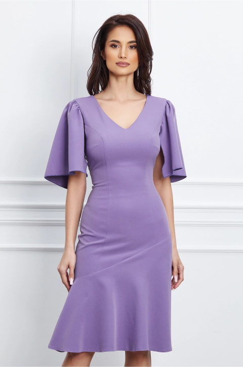 Rochie Moze lila cu baza evazata