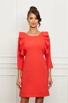 Rochie Reyna corai cu volanase