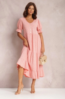 Rochie Roz somon