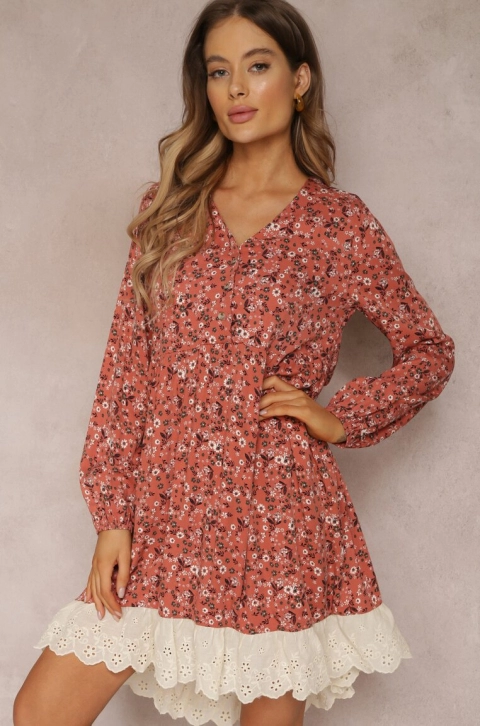 Rochie Roz somon