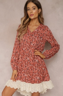 Rochie Roz somon