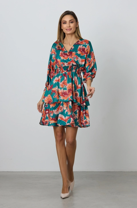 Rochie Sevda Turcoaz Multi