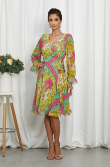 Rochie Simine Galben Multi