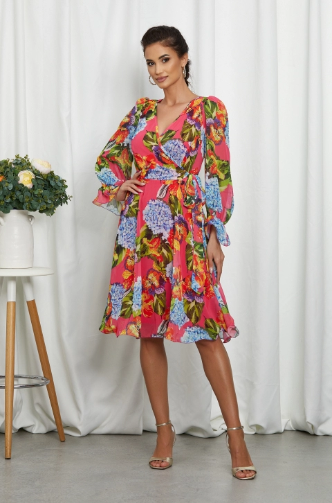 Rochie Simine Roz Multicolora