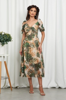 Rochie Xenya Verde Multi