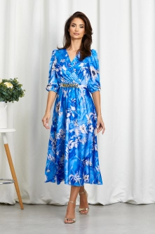 Rochie Yolanda Indigo Floral