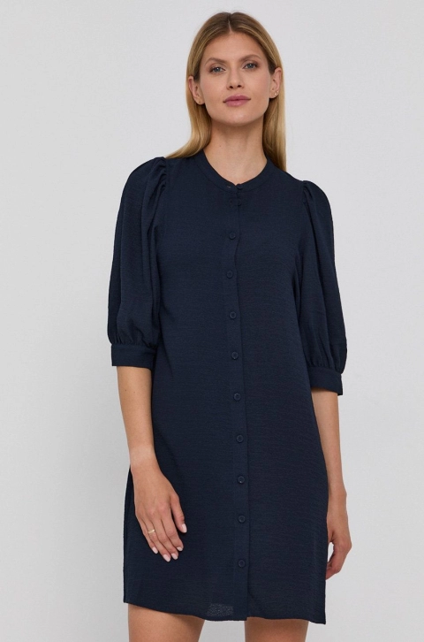 Samsoe Samsoe Rochie culoarea albastru marin, mini, model drept
