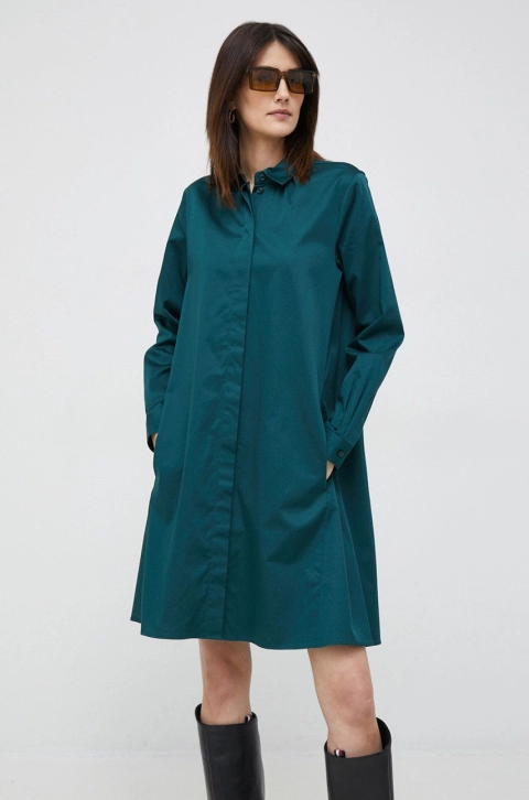 Seidensticker rochie culoarea verde, mini, evazati