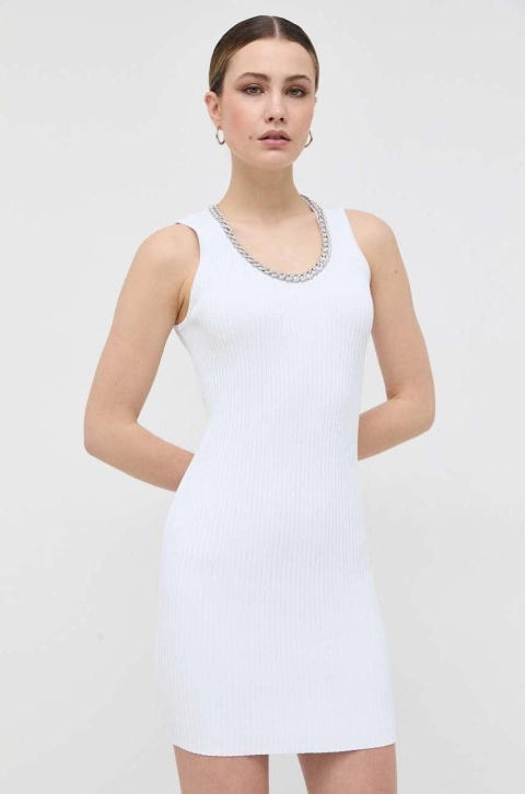 Silvian Heach rochie culoarea alb, mini, mulata