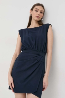 Silvian Heach rochie culoarea albastru marin, mini, drept