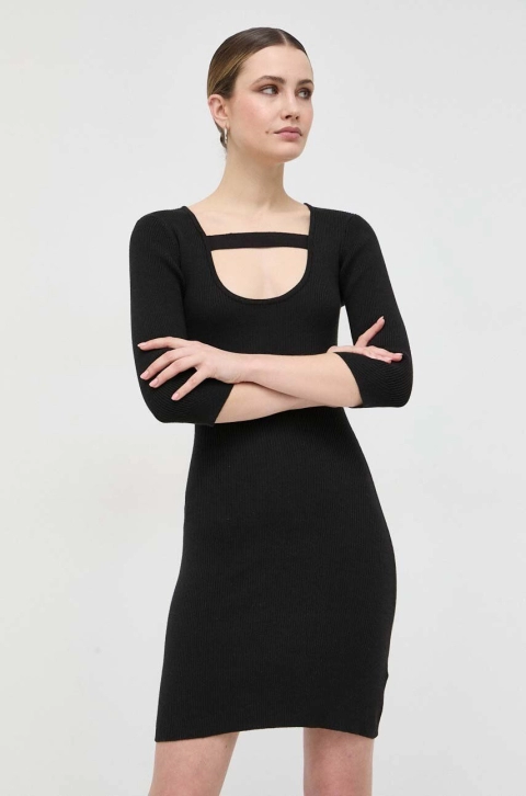 Silvian Heach rochie culoarea negru, mini, mulata