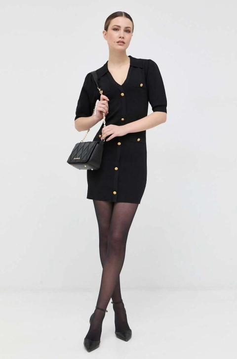 Silvian Heach rochie culoarea negru, mini, mulata