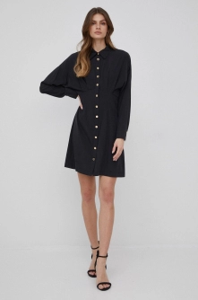 Sisley rochie culoarea negru, mini, evazati