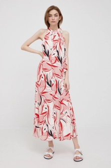 Sisley rochie culoarea rosu, midi, drept