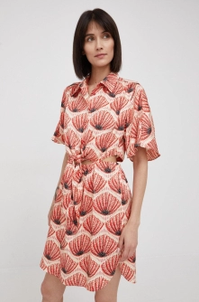 Sisley rochie culoarea rosu, mini, mulata