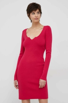 Sisley rochie culoarea violet, mini, drept