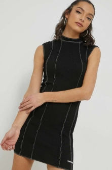 Sixth June rochie culoarea negru, mini, mulata