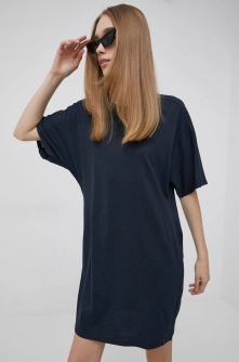 Superdry rochie culoarea albastru marin, mini, oversize