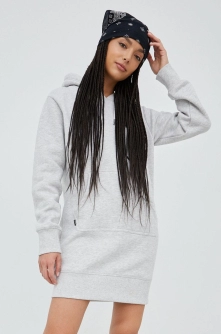 Superdry rochie culoarea gri, mini, oversize