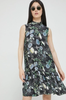 Superdry rochie culoarea negru, mini, drept
