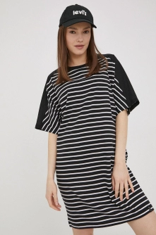 Superdry rochie culoarea negru, mini, oversize