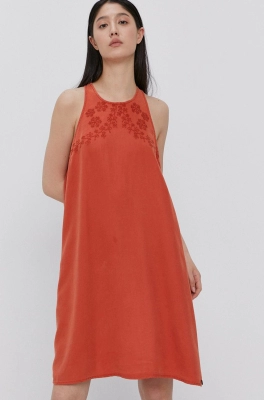 Superdry Rochie culoarea portocaliu, mini, model drept