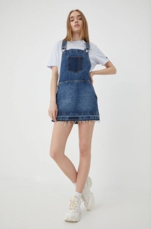 Superdry rochie jeans mini, drept