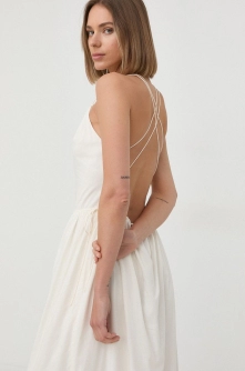 The Kooples rochie culoarea bej, maxi, evazati