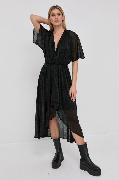 The Kooples Rochie culoarea negru, maxi, evazata