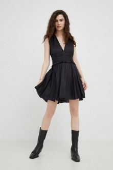 The Kooples rochie culoarea negru, mini, evazati