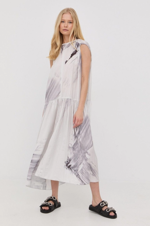 Tiger Of Sweden rochie culoarea gri, midi, evazati